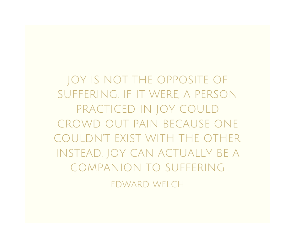 Joy Is Not The Opposite Of Suffering