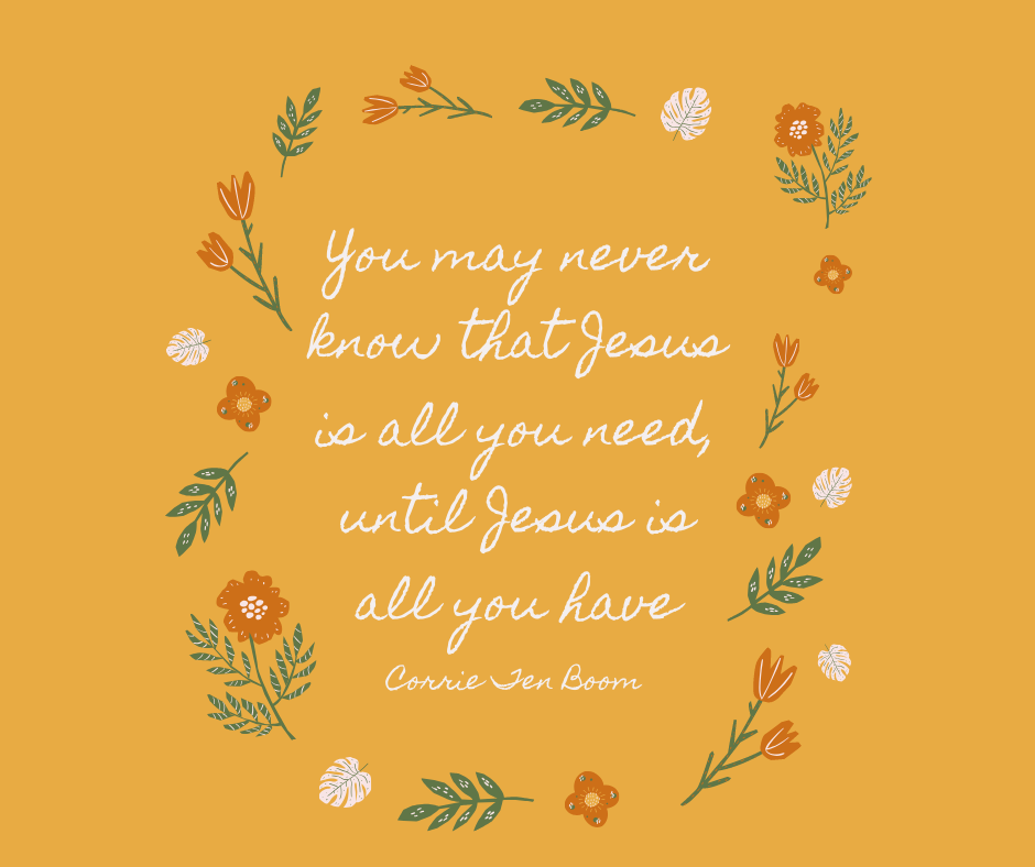 You May Never Know That Jesus…