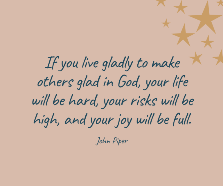 Live Gladly To Make Others Glad In God