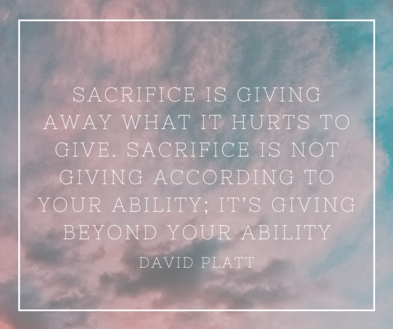 Sacrifice Is…