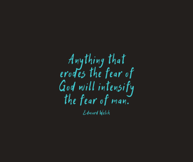 Anything That Erodes The Fear Of God…