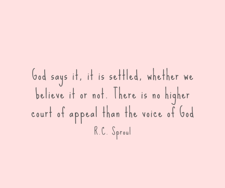God Says It…