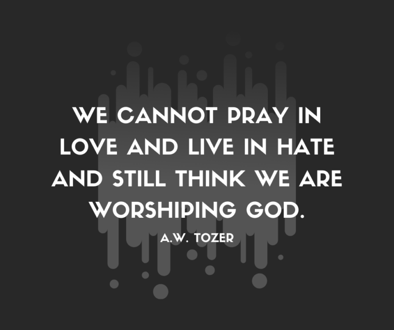 We Cannot Pray In Love…