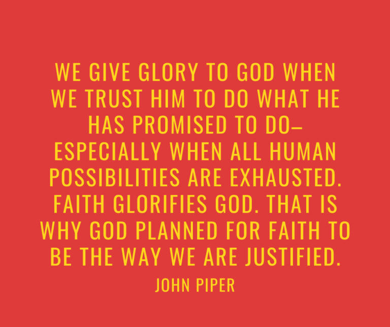 We Give Glory To God When…