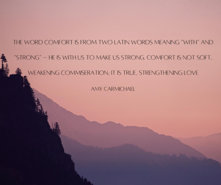 The Word Comfort Is From…