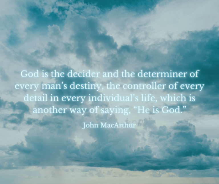 God Is The Decider….