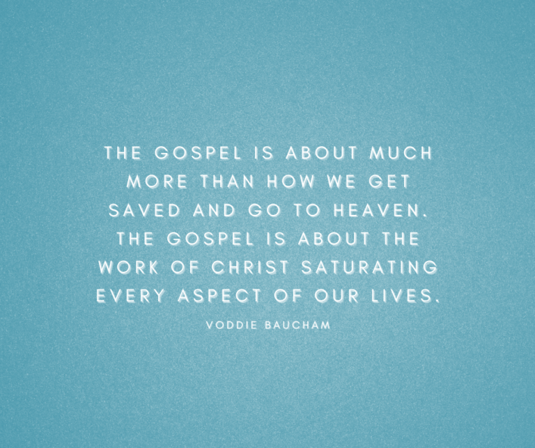 The Gospel Is About…