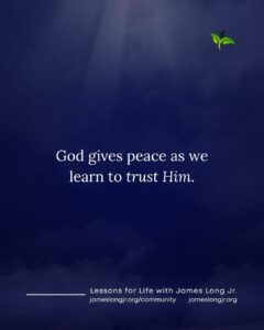 anxiety and God’s peace