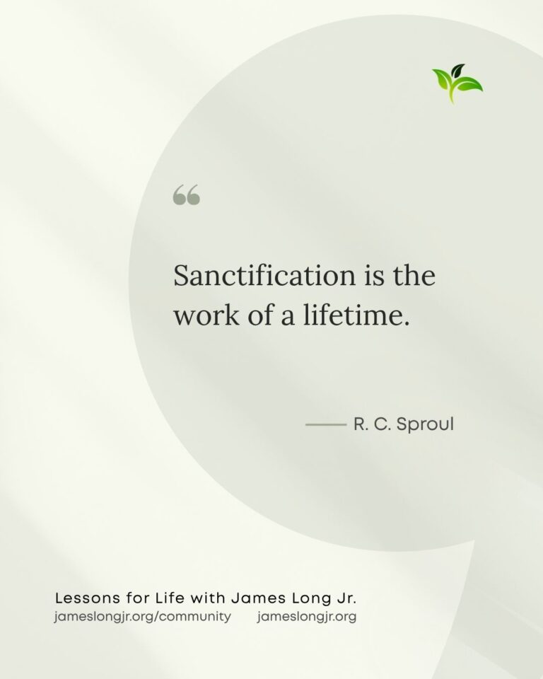 sanctification takes time
