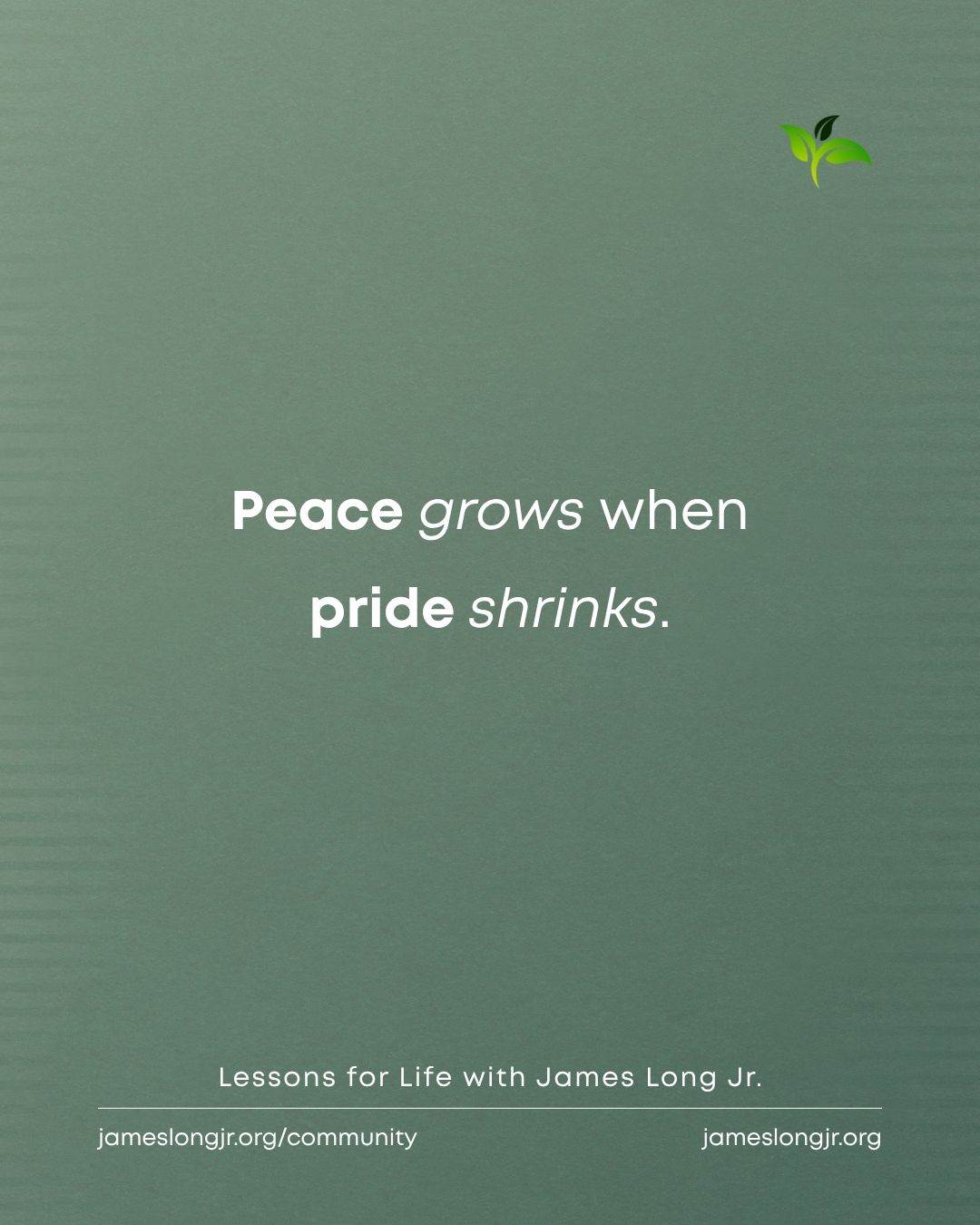 Peacemaking and Humility: How Pride Keeps Conflict Going